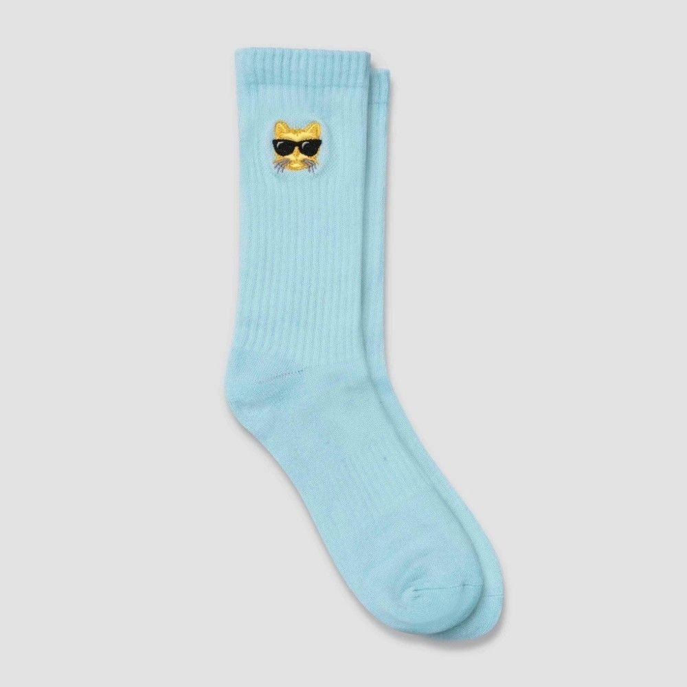 🆕Human Knowledge | Novelty Cat Crew Socks Mens Size 6-12